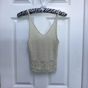 White crop tank top